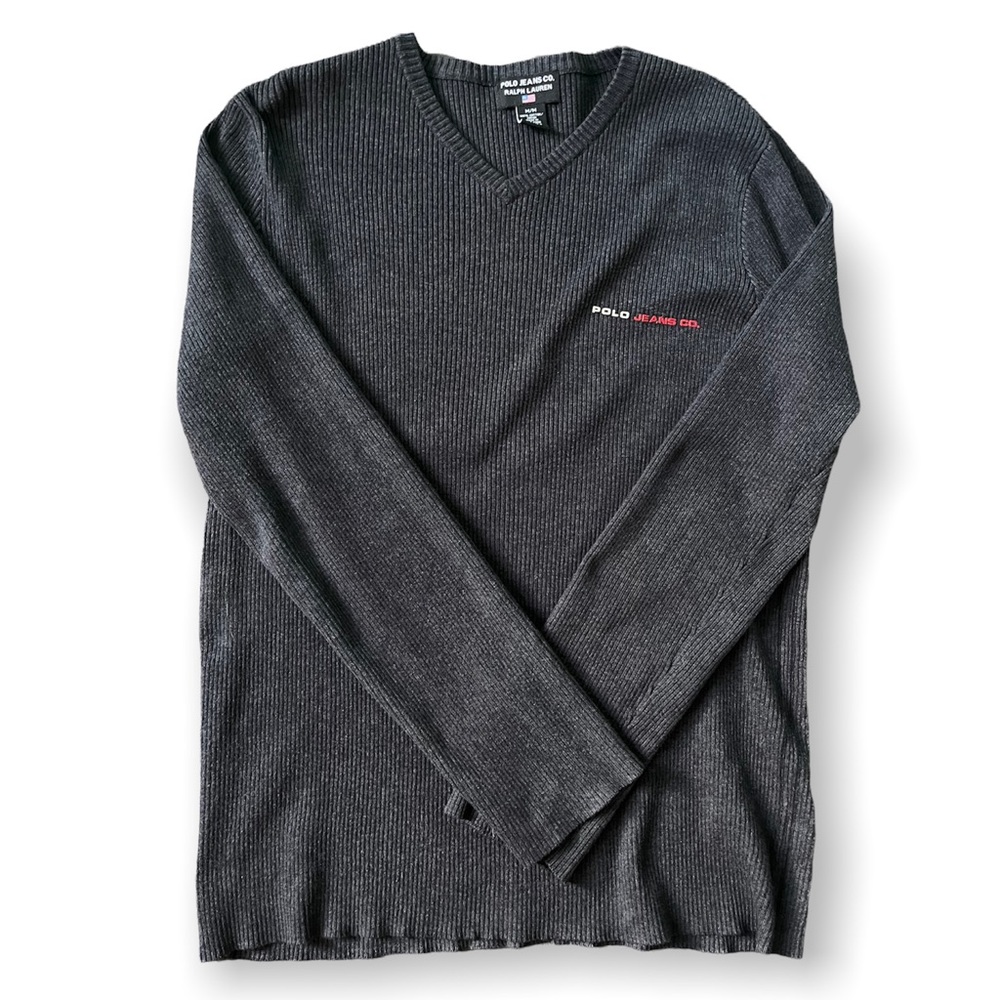 Vintage Medium Grey Polo Jeans / Ralph Lauren Crewneck